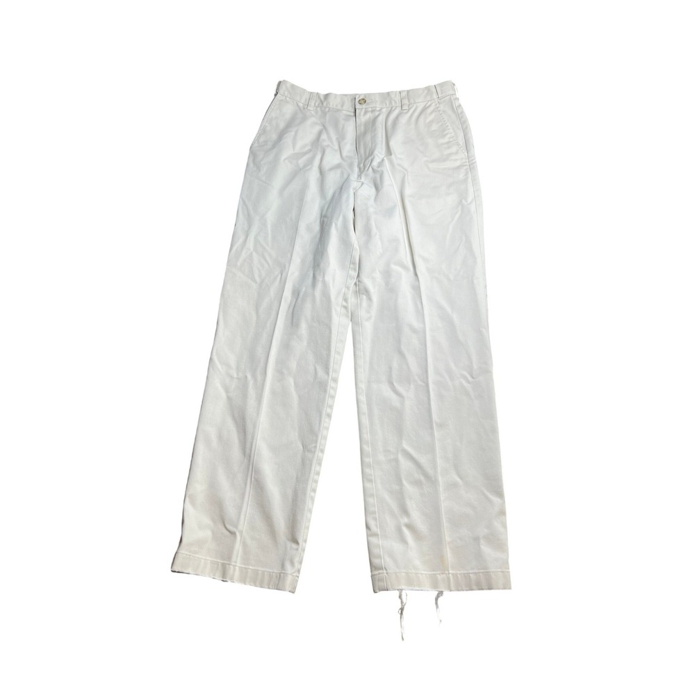 L.L. Bean Comfort Waist Mens White Pants Size 34x30‎